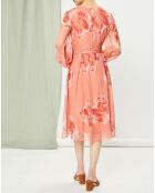 Robe 100% Soie Nevis orange moyen