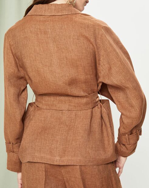 Veste 100% Lin Rodi marron