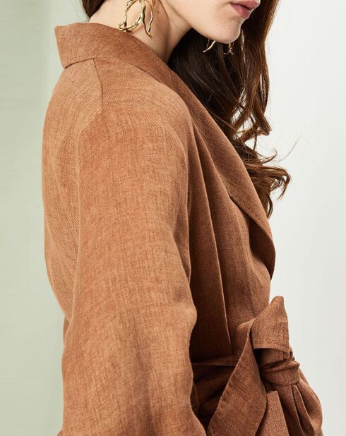 Veste 100% Lin Rodi marron