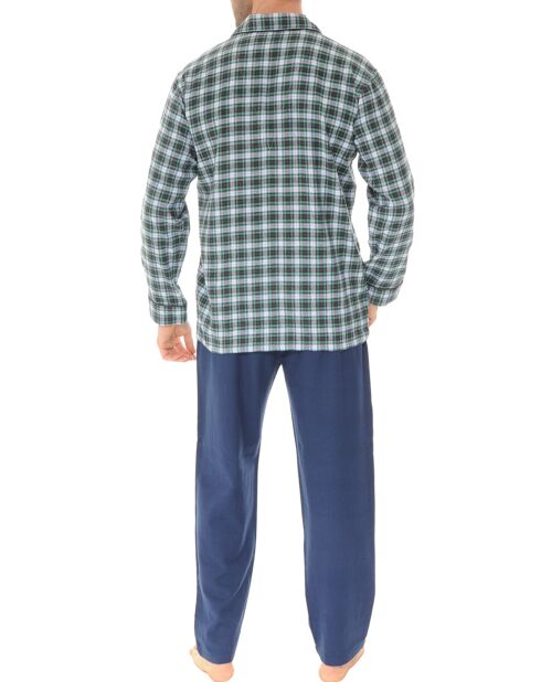 Pyjama Seylan vert sapin/bleu marine