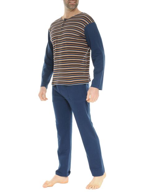 Pyjama long Darius bleu marine