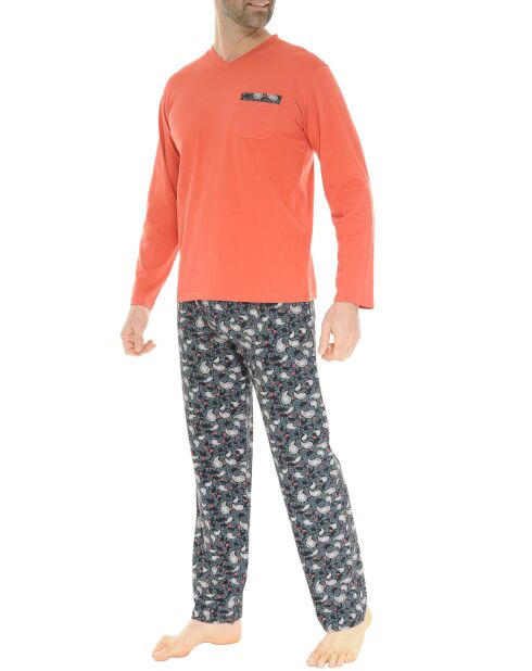 Pyjama Donatien rouge/noir