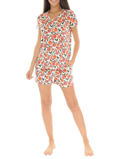Pyjama court Vannie orange