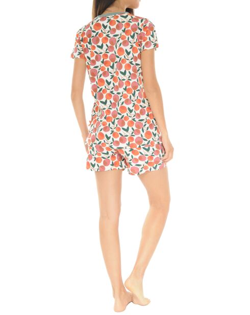 Pyjama court Vannie orange