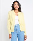 Cardigan 100% Cachemire Zacao jaune