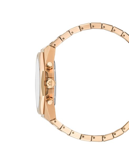 Montre Homme Quartz en Acier Raidillon Chrono rose doré