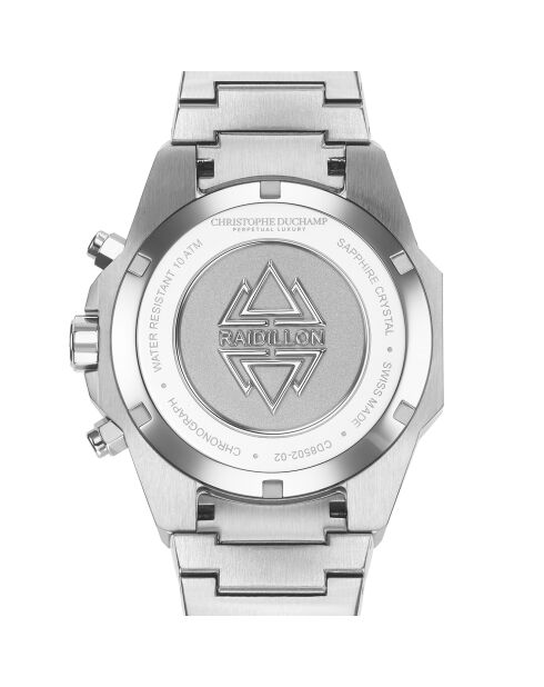 Montre Homme Quartz en Acier Raidillon Chrono argentée