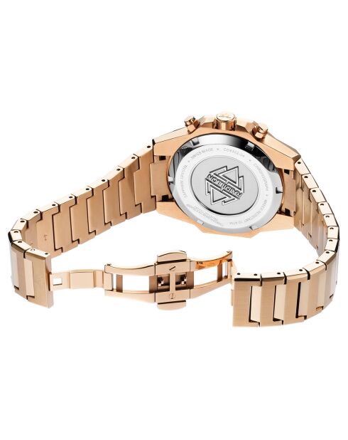 Montre Homme Quartz en Acier Raidillon Chrono rose doré