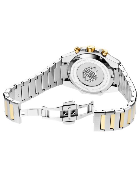 Montre Homme Quartz en Acier Raidillon Chrono argenté/doré