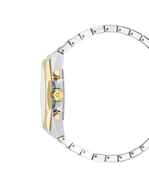 Montre Homme Quartz en Acier Raidillon Chrono argenté/doré