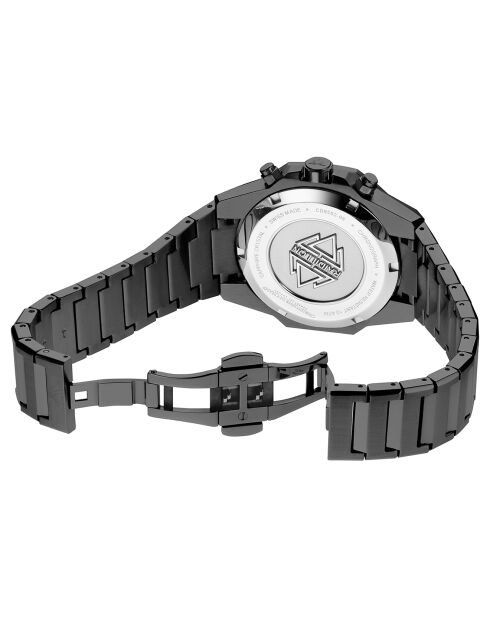 Montre Homme Quartz en Acier Raidillon Chrono noire