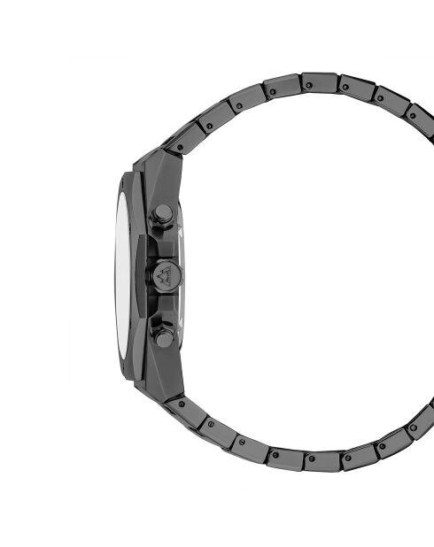 Montre Homme Quartz en Acier Raidillon Chrono noire