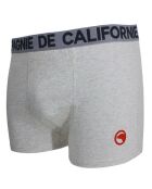 3 Boxers Unis en coton noir/bleu/gris