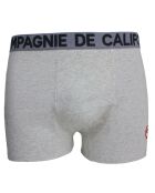 3 Boxers Unis en coton noir/bleu/gris