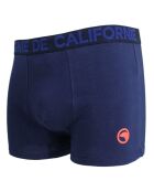3 Boxers Unis en coton noir/bleu/gris