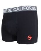 3 Boxers Unis en coton noir/bleu/gris