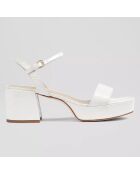 Sandales en Cuir Amia blanches - Talon 6.5 cm