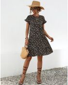 Robe Miriam abricot/noir