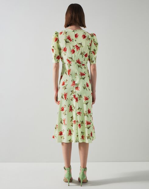 Robe en Soie mélangée Gabbi verte