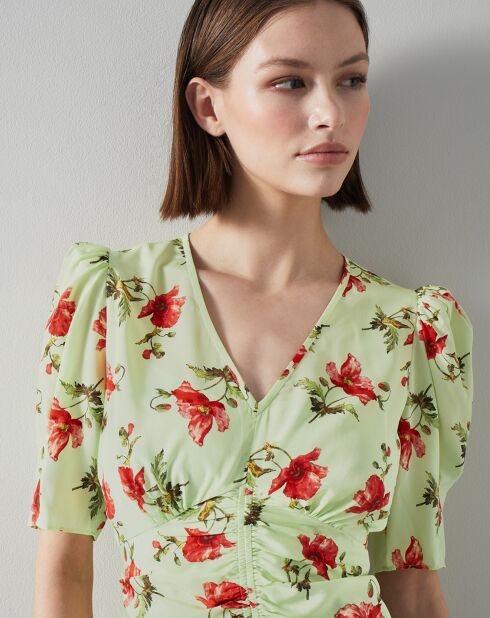 Robe en Soie mélangée Gabbi verte