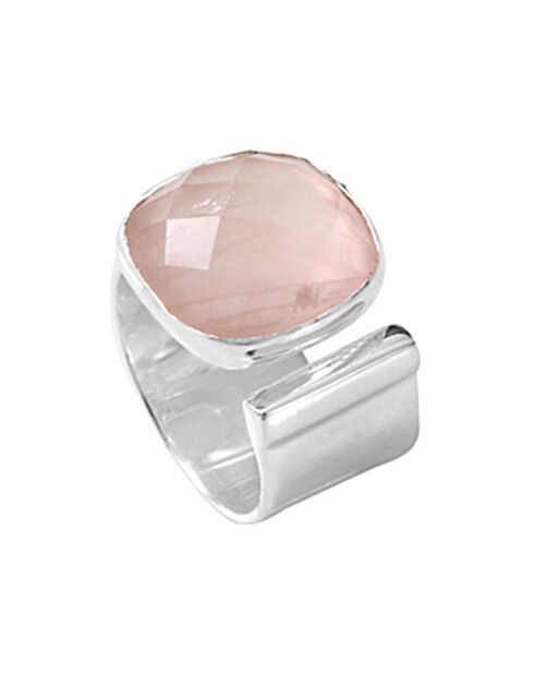 Bague en Argent & Quartz Rose