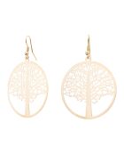 Boucles d'oreilles Arbre De Vie en Argent Doré