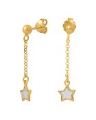 Orecchini in argento placcato in oro e madreperla