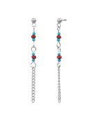 Boucles d'oreilles Acier & Perles