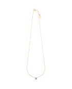 Collier en Argent Doré à l'Or fin & Quartz