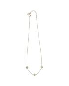 Collier en Argent Doré à l'Or fin & Cristal vert