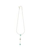 Collier en Argent Doré à l'Or fin & Cristal vert