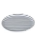 4 Assiettes dessert en Porcelaine blanc/noir - D.15 cm