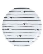 4 Assiettes dessert en Porcelaine blanc/noir - D.15 cm