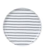 4 Assiettes dessert en Porcelaine blanc/noir - D.15 cm