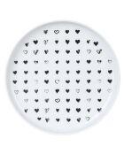 4 Assiettes dessert en Porcelaine blanc/noir - D.15 cm