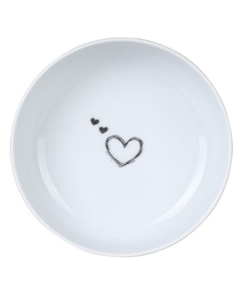 2 Bols en Porcelaine blanc/noir - D.15 cm
