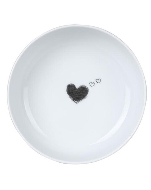 2 Bols en Porcelaine blanc/noir - D.15 cm