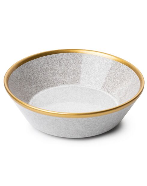 Service de table en Porcelaine gris/doré - 16 pièces
