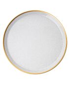 Service de table en Porcelaine gris/doré - 16 pièces