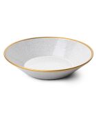 Service de table en Porcelaine gris/doré - 16 pièces