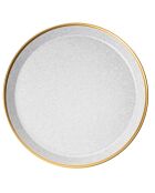 Service de table en Porcelaine gris/doré - 16 pièces