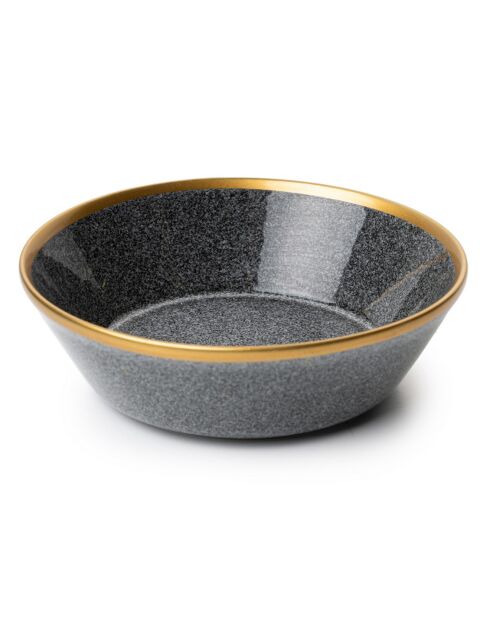 Service de table en Porcelaine noir/doré - 16 pièces