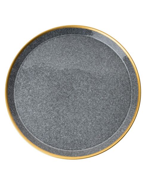 Service de table en Porcelaine noir/doré - 16 pièces