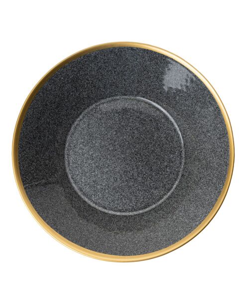 Service de table en Porcelaine noir/doré - 16 pièces