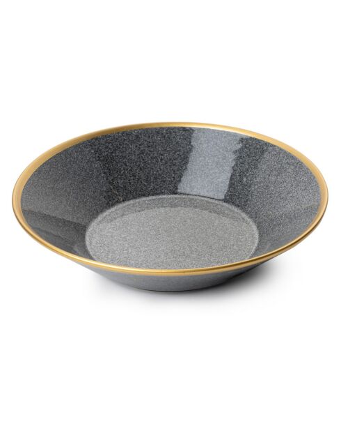 Service de table en Porcelaine noir/doré - 16 pièces