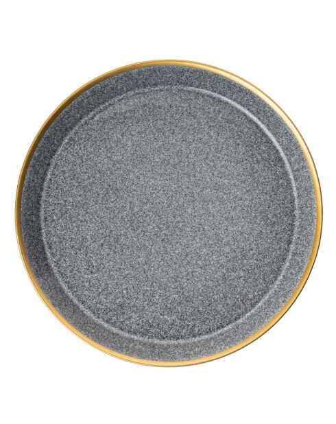 Service de table en Porcelaine noir/doré - 16 pièces