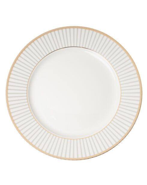 Service de table en Porcelaine  blanc/doré - 24 pièces