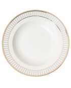 Service de table en Porcelaine  blanc/doré - 24 pièces