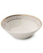 Service de table en Porcelaine  blanc/doré - 24 pièces