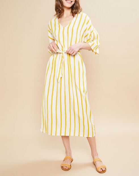 Robe Ravy à rayures jaune